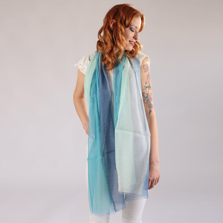 Nuance - cotton/silk blend shaded scarf